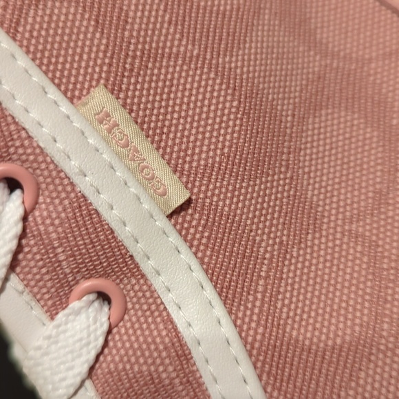 COACH NIB Hi Tops Pink 7.5 - Picture 7 of 10